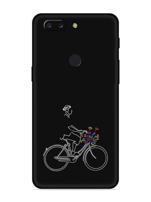 Minimalist Cycle Art Embossed Soft Silicone Case for Oneplus 5T Zapvi