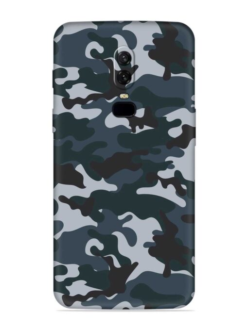 Dark Blue Army Military Art Embossed Soft Silicone Case for Oneplus 6