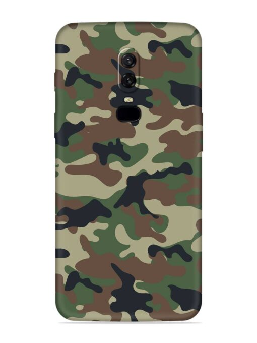 Army Military Camouflage Dark Green Embossed Soft Silicone Case for Oneplus 6