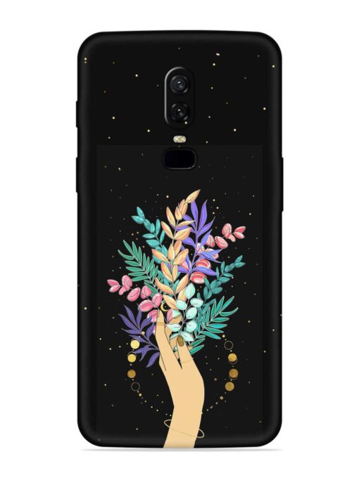 Flower On Hand Embossed Soft Silicone Case for Oneplus 6