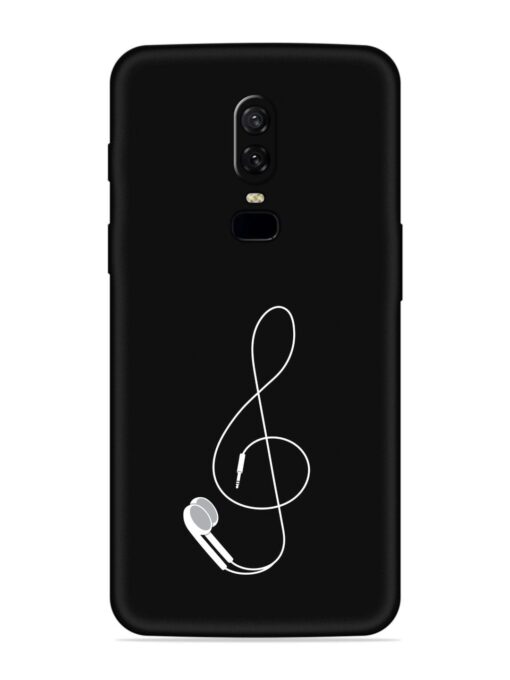 Music Earphone Vector Embossed Soft Silicone Case for Oneplus 6