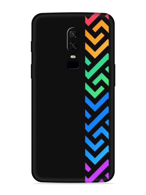 Colorshape Stripes Embossed Soft Silicone Case for Oneplus 6 Zapvi