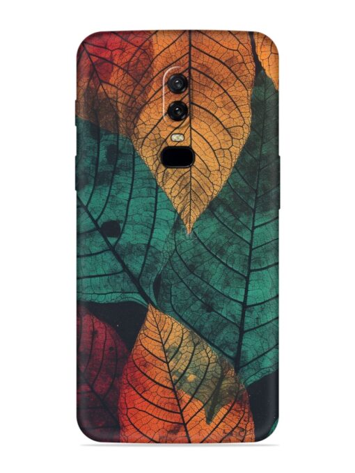 Leaves Artwork Embossed Soft Silicone Case for Oneplus 6 Zapvi