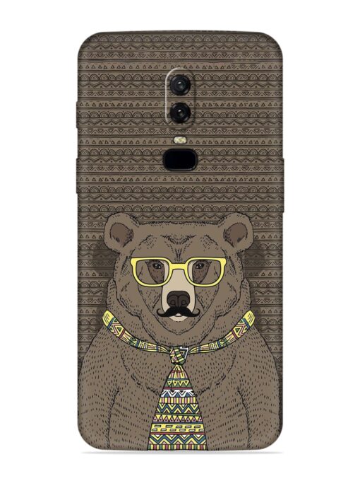 Grizzly Bear Embossed Soft Silicone Case for Oneplus 6