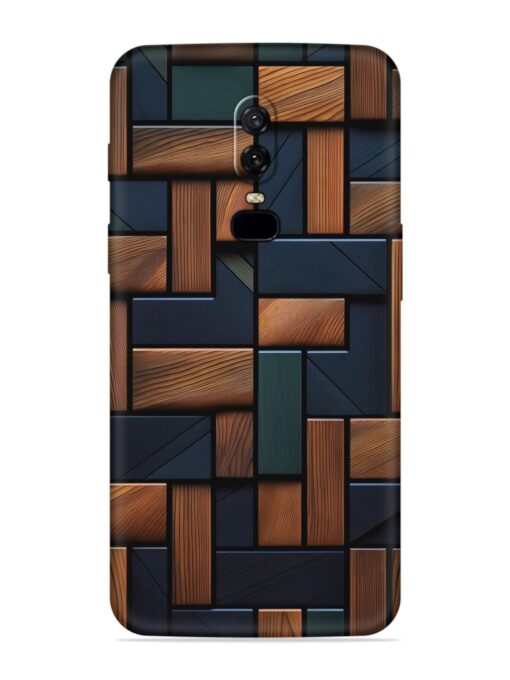 Wooden Background Cubes Embossed Soft Silicone Case for Oneplus 6 Zapvi