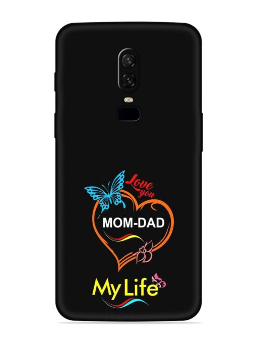 Love You Mom Dad Embossed Soft Silicone Case for Oneplus 6