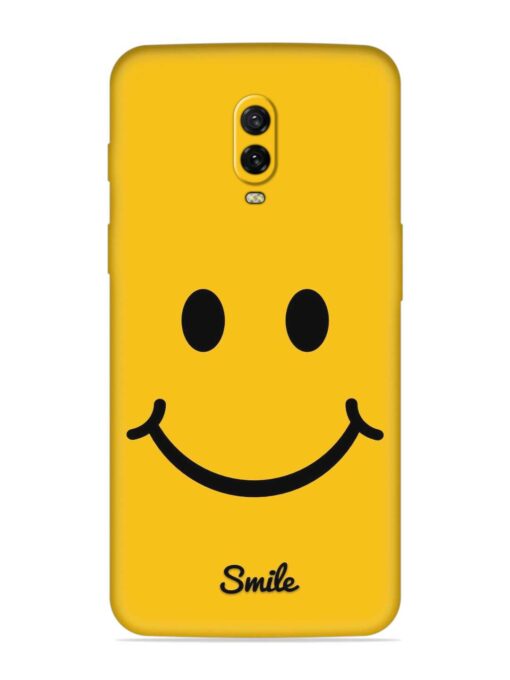 Yellow Smiley Embossed Soft Silicone Case for Oneplus 6T