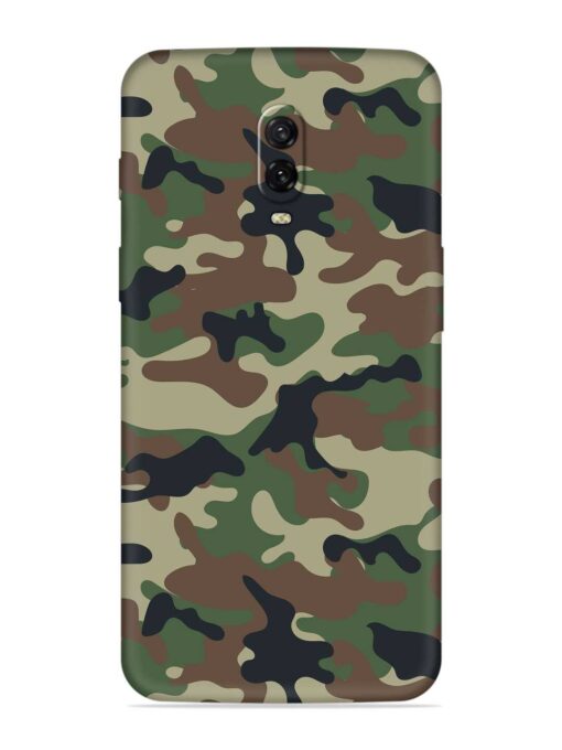 Army Military Camouflage Dark Green Embossed Soft Silicone Case for Oneplus 6T