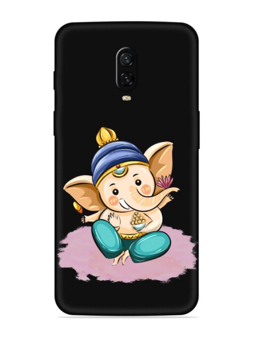 Bal Ganesh Vector Art Embossed Soft Silicone Case for Oneplus 6T