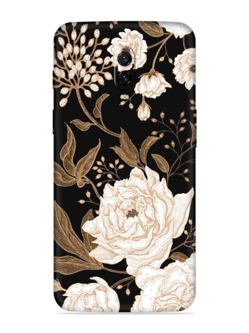 Peonies Roses Floral Embossed Soft Silicone Case for Oneplus 6T