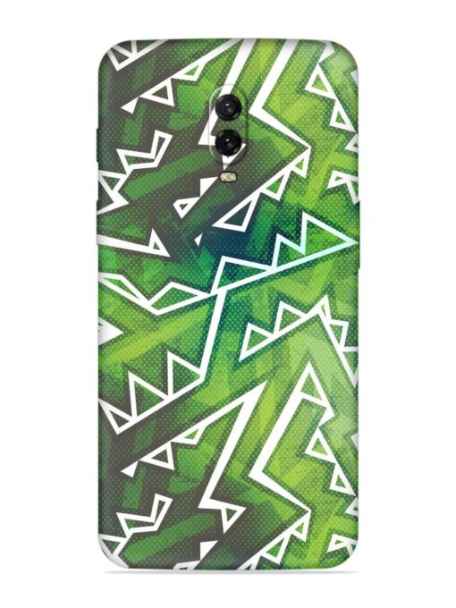 Green Graffiti Seamless Embossed Soft Silicone Case for Oneplus 6T