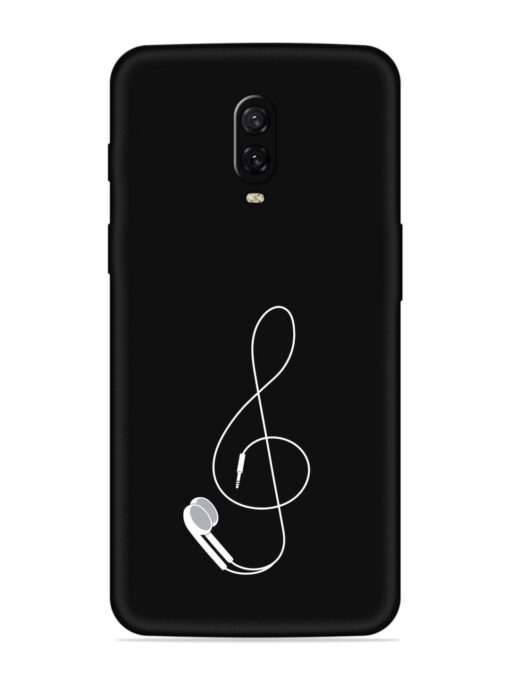 Music Earphone Vector Embossed Soft Silicone Case for Oneplus 6T Zapvi