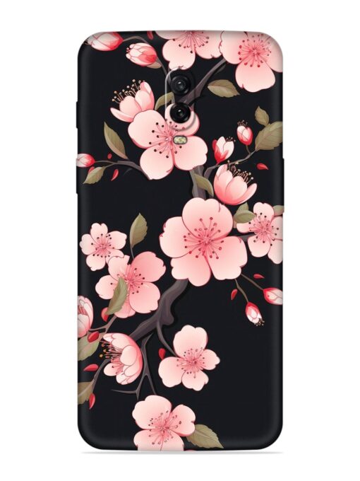 Cherry Blossom Embossed Soft Silicone Case for Oneplus 6T Zapvi