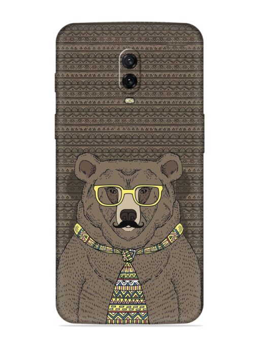 Grizzly Bear Embossed Soft Silicone Case for Oneplus 6T Zapvi