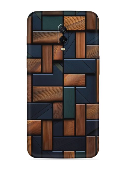 Wooden Background Cubes Embossed Soft Silicone Case for Oneplus 6T Zapvi