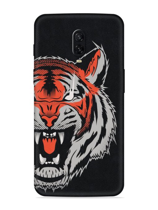 Tiger Aggression Embossed Soft Silicone Case for Oneplus 6T Zapvi