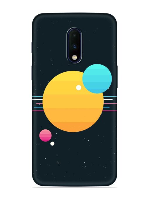 Round Vector Art Embossed Soft Silicone Case for Oneplus 7