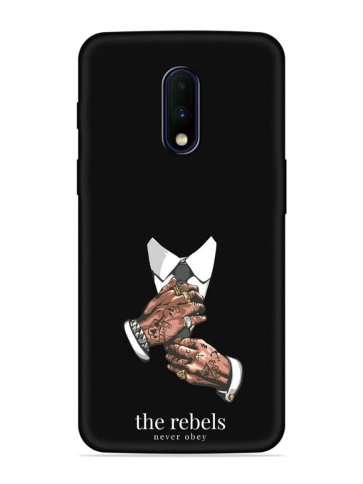 Rebels Slogan Man Embossed Soft Silicone Case for Oneplus 7