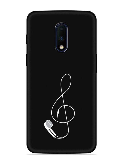 Music Earphone Vector Embossed Soft Silicone Case for Oneplus 7