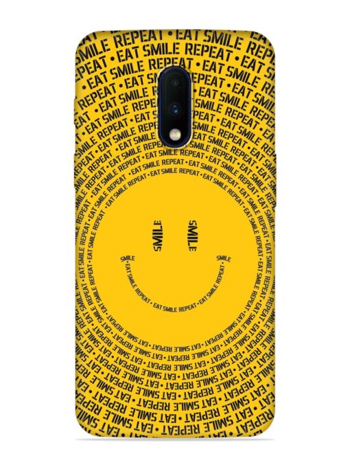 Smiley Embossed Soft Silicone Case for Oneplus 7 Zapvi