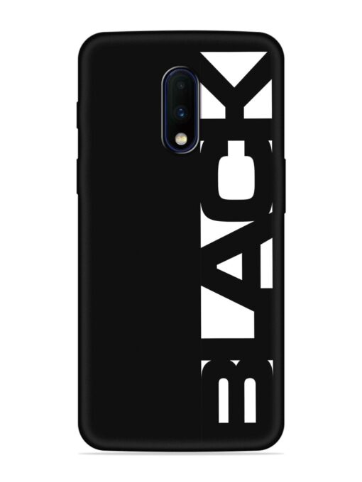 Black Typo Embossed Soft Silicone Case for Oneplus 7