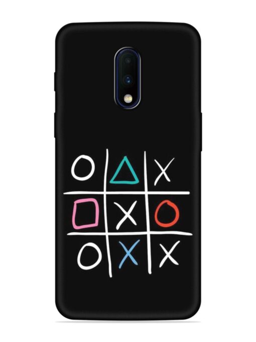 Super Neon Tic-Tac-Toe Embossed Soft Silicone Case for Oneplus 7