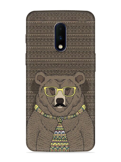 Grizzly Bear Embossed Soft Silicone Case for Oneplus 7 Zapvi