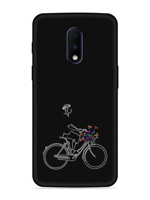 Minimalist Cycle Art Embossed Soft Silicone Case for Oneplus 7 Zapvi