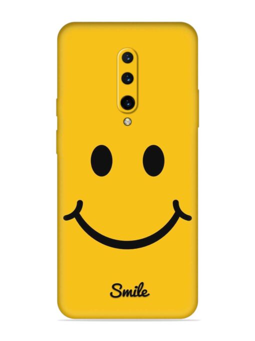 Yellow Smiley Embossed Soft Silicone Case for Oneplus 7 Pro Zapvi