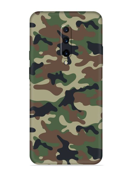 Army Military Camouflage Dark Green Embossed Soft Silicone Case for Oneplus 7 Pro Zapvi