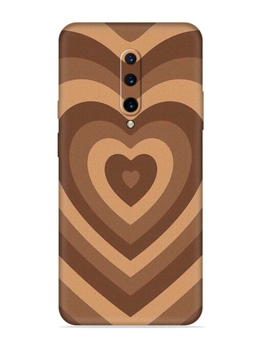 Brown Heart Embossed Soft Silicone Case for Oneplus 7 Pro Zapvi