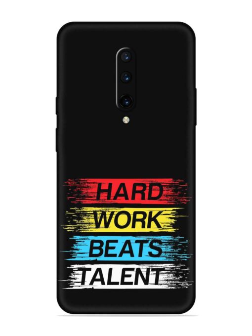 Hard Work Beats Embossed Soft Silicone Case for Oneplus 7 Pro Zapvi