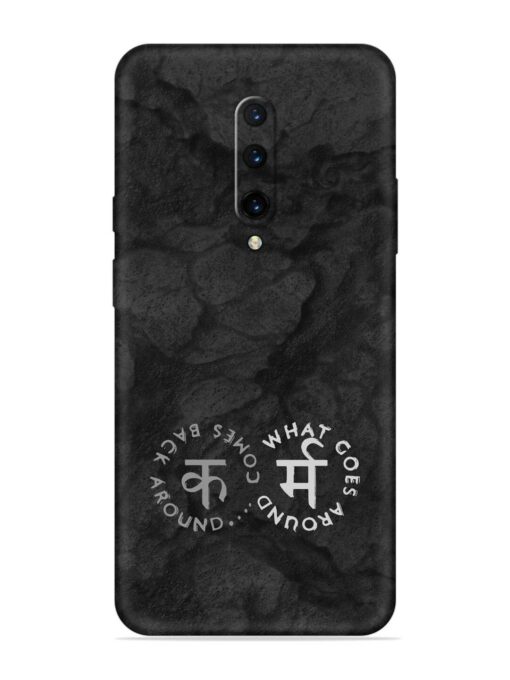 Karma Hindi Word Embossed Soft Silicone Case for Oneplus 7 Pro Zapvi