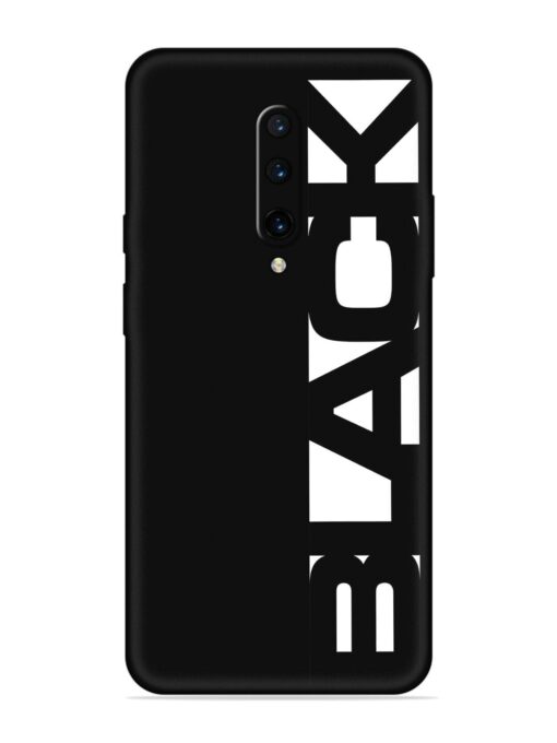 Black Typo Embossed Soft Silicone Case for Oneplus 7 Pro