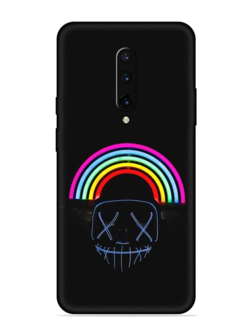 Mask Rainbow Embossed Soft Silicone Case for Oneplus 7 Pro Zapvi