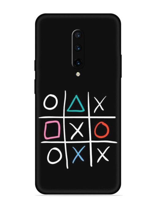 Super Neon Tic-Tac-Toe Embossed Soft Silicone Case for Oneplus 7 Pro Zapvi