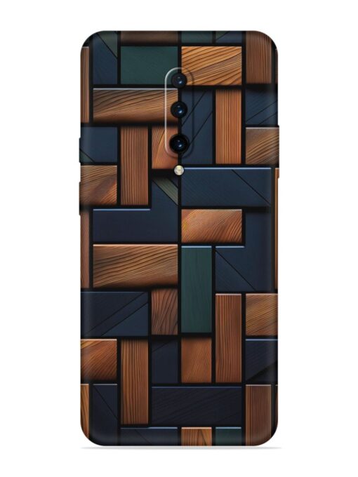 Wooden Background Cubes Embossed Soft Silicone Case for Oneplus 7 Pro