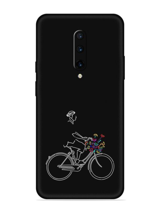 Minimalist Cycle Art Embossed Soft Silicone Case for Oneplus 7 Pro Zapvi