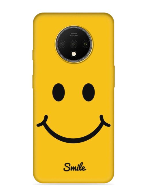 Yellow Smiley Embossed Soft Silicone Case for Oneplus 7T Zapvi