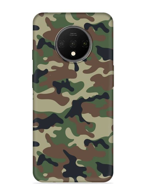 Army Military Camouflage Dark Green Embossed Soft Silicone Case for Oneplus 7T Zapvi