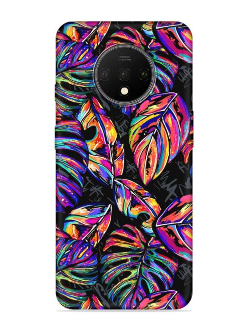 Tropical Seamless Vector Embossed Soft Silicone Case for Oneplus 7T Zapvi