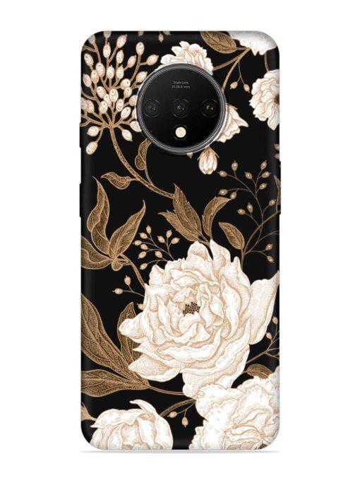 Peonies Roses Floral Embossed Soft Silicone Case for Oneplus 7T Zapvi