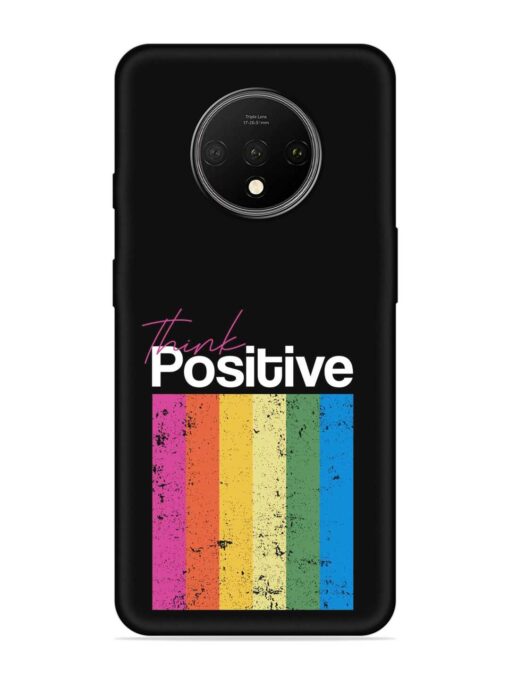 Think Positive Typography Embossed Soft Silicone Case for Oneplus 7T Zapvi