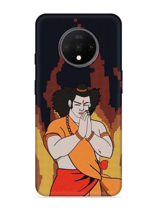 Shree Ram Vector Embossed Soft Silicone Case for Oneplus 7T