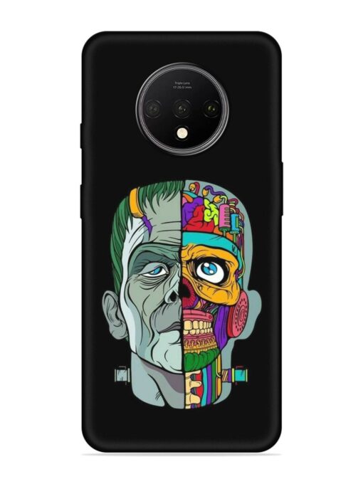 Men Vs Skull Embossed Soft Silicone Case for Oneplus 7T