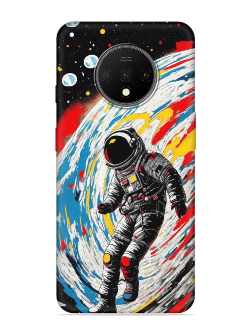 Astronaut Art Embossed Soft Silicone Case for Oneplus 7T Zapvi