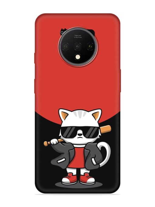 Cool Little Bear Cartoon Embossed Soft Silicone Case for Oneplus 7T Zapvi