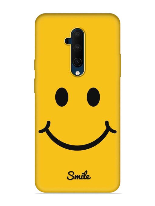 Yellow Smiley Embossed Soft Silicone Case for Oneplus 7T Pro Zapvi