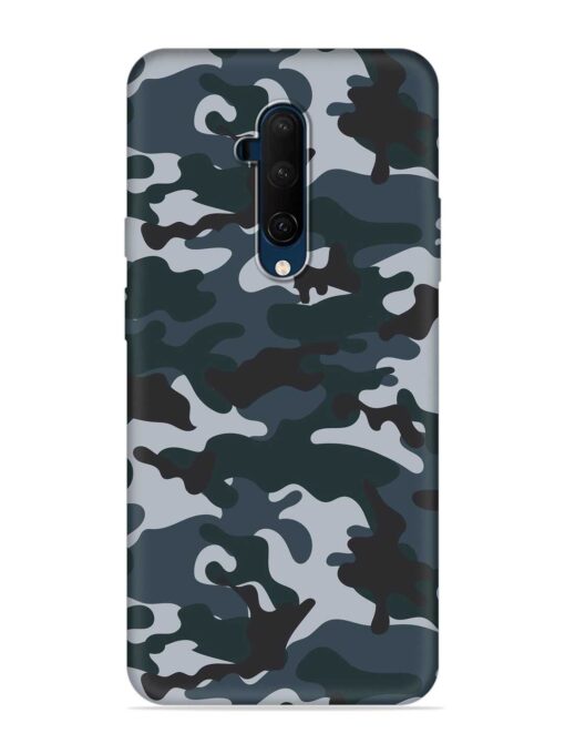 Dark Blue Army Military Art Embossed Soft Silicone Case for Oneplus 7T Pro