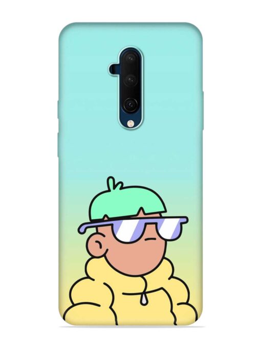 Doodles Cool Character Embossed Soft Silicone Case for Oneplus 7T Pro